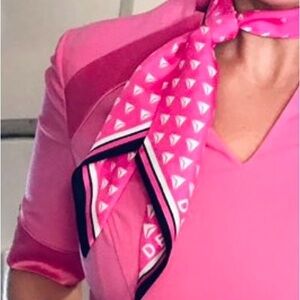 Delta Airlines Pink Uniform Scarf NWOT
